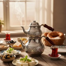 Bakır Işlemeli Klasik Çaydanlık