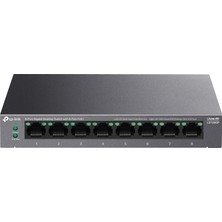 Flamex Tp-Lınk LS108GP, Green Tech, 8 Port Gigabit, Poe 62W, Yönetilemez, Metal Kasalı Switch
