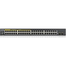 Hello Papana Zyxel GS1900-48HP V2, 48 Port, Gigabit, 24 Port Poe 170W, 2 Port Gigabit Sfp, Yönetilebilir, Rackmount Switch