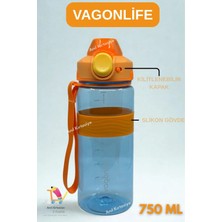 Vagonlife Tritan 750 ml Matara Bilek Askılı-Kaydırmaz Slikon Gövde