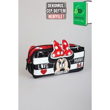 Minnie Mouse Dekomus Cep Defteri Ile Yeni Sezon Lisanslı Mınnıe Mouse Kalem Çantası Due Iconıc Forever