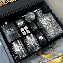 Hediyemen Sevgiliye Özel Lüks Viski Sunum Seti – Süngerli Premium Kutusunda