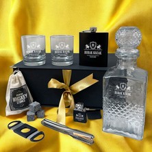 Hediyemen Prestige Black Viski Şişesi & Bardak Koleksiyonu – Özel Sunumlu