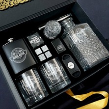 Hediyemen Lüks Içki Severler Için Özel Üretim Viski Şişesi & Bardak Seti – Premium Sunumlu