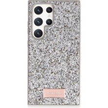 Eco Port Onegif Samsung Galaxy S23 Ultra Bright Simli Kapak - Gümüş