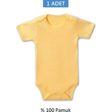Royaleks Sarı Yarım Kol Body Zıbın 2-7 Yaş Çocuklar Için (1 Adet) Alttan Çıtçıtlı Özel Gereksinimli