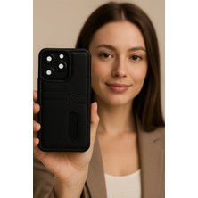 Store Mania Ieg™  Iphone 16E Kılıf Sara Kartvizitli Deri Kılıf - Koyu Yeşil