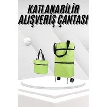 Bilfold Katlanabilir Tekerlekli Pazar Market Çarşı Arabası Market Alışveriş Çantası