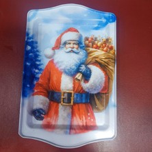 Es Dekor Küçük Yeni Yıl Temalı Metal Tepsi Genişlik 15,7cm Uzunluk 24,5cm 1 Adet