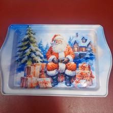 Es Dekor Yeni Yıl Temalı Metal Tepsi 15,7X24,5CM Özel An Unutulmaz 1 Adet