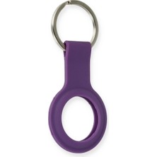 Eco Port Airtag Silikon Kılıf - Mor