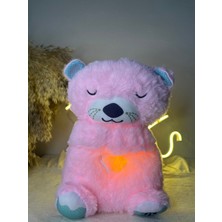 Ayis Aksesuar Uyku Arkadaşı Su Samuru 25CM Müzikli Nefes Alıp Veren Göğüs Kısmı Hareketli Işıklı Oyuncak