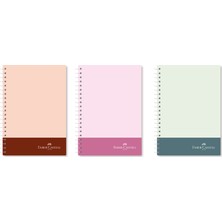 Faber-Castell Pp Kapak Bicolor Defter, 100 Yaprak, Kareli
