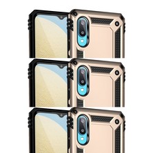 Eco Port Samsung Galaxy A02 Kılıf Sofya Yüzüklü Silikon Kapak - Gold