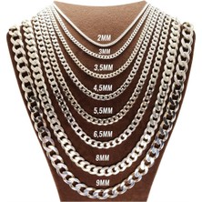 Osmanlı Gümüş 2mm Gurmet Kolye Zinciri 925 Ayar Gümüş 55cm Erkek ve Bayan İçin Şık Tasarım