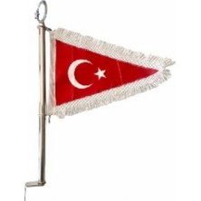 Seçkin Motor Motosiklet Bayrak Beyaz Püsküllü