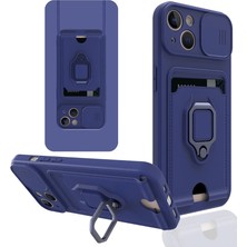 Eco Port Iphone 14 Plus Kılıf Zuma Kartvizitli Yüzüklü Silikon - Lacivert