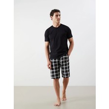 Lc Waikiki Yeni Sezon Standart Kalıp Erkek Şortlu Pijama Takımı