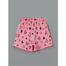 Lc Waikiki Yeni Sezon Beli Lastikli Baskılı Kız Çocuk Pijama Şort