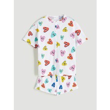 Lc Waikiki Yeni Sezon Bisiklet Yaka Kız Çocuk Şortlu Pijama Takımı