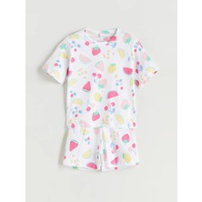 Lc Waikiki Yeni Sezon Bisiklet Yaka Kız Çocuk Şortlu Pijama Takımı