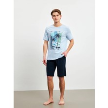 Lc Waikiki Yeni Sezon Standart Kalıp Erkek Şortlu Pijama Takımı