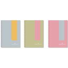 Faber-Castell Pp Kapak Pastel Defter, 80 Yaprak, ÇIZGILI,400 Mikron
