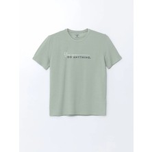 Lc Waikiki Yeni Sezon Bisiklet Yaka Baskılı Penye Erkek Pijama Üst