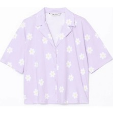 Lc Waikiki Yeni Sezon Gömlek Yaka Çiçekli Kadın Pijama Üstü