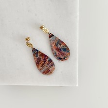 Vesce Atelier Terra Desen Handmade Damla Küpe