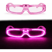 Shopwave Pembe LED Işıklı Parti Gözlüğü 3 Modlu – Glow - Gece Eğlence Gözlüğü (5047)