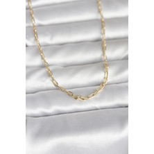 S'82 cm 14K Gold Renk Ataç Zincir Model 60 cm Kadın Kolye