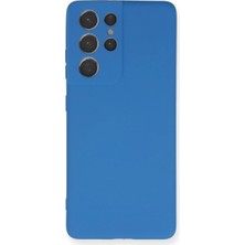 Eco Port Samsung Galaxy S21 Ultra Kılıf Nano Içi Kadife Silikon - Mavi