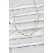 S'82 cm 14K Gold Renk Gemici Zincir Model 60 cm Kadın Kolye