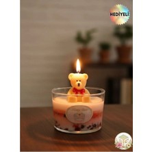 Honey Bear Mum Dekoratif (Soya Wax, Jel Mum) Vanilya Kokulu