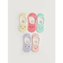 Lc Waikiki Yeni Sezon Desenli Kız Çocuk Babet Çorap 5'li