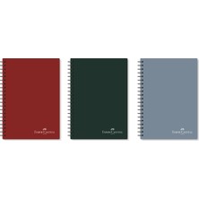 Faber-Castell Pp Kapak Koyu Renkler Defter, 100 Yaprak, ÇIZGILI,400 Mikron