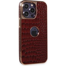 Eco Port Iphone 13 Pro Max Kılıf Snake Kapak - Bordo
