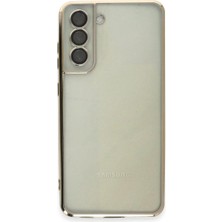 Eco Port Samsung Galaxy S21 Fe Kılıf Razer Lensli Silikon - Gold