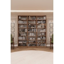 Asra Trend Lüks 24 Raf Ayarlanabilir Ev Ofis Kitaplık %100 MDF Dekoratif Kütüphane Kitaplık K24