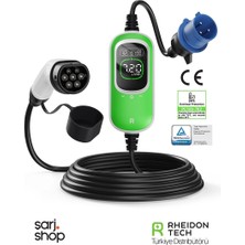 Rheidon PC100‑7K2 7,2 Kw Taşınabilir Ev Şarj Cihazı - Type 2 Konnektörlü, CEE32 Fişli