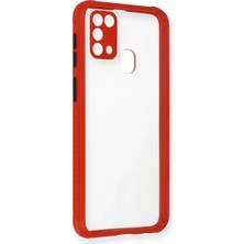 Eco Port Samsung Galaxy M31 Kılıf Miami Şeffaf Silikon - Kırmızı