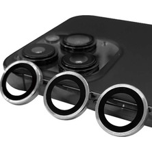 Eco Port Iphone 14 Pro Max Raze Metal Kamera Lens - Gümüş