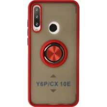 Eco Port Huawei Y6P Kılıf Montreal Yüzüklü Silikon Kapak - Kırmızı
