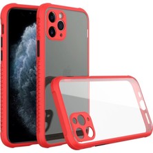 Eco Port Iphone 11 Pro Max Kılıf Miami Şeffaf Silikon - Kırmızı