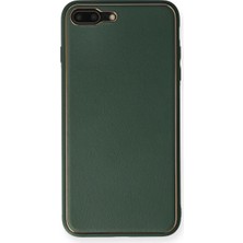 Eco Port Iphone 7 Plus Kılıf Coco Deri Silikon Kapak - Yeşil