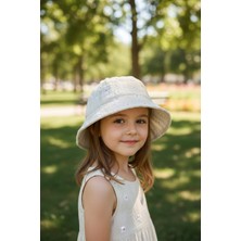 Kitti 4-8 Yaş Kız Bebek&çocuk Yazlık Fötr Şapka