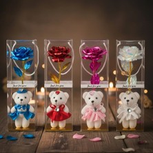 TE Dükkan Şeffaf Kutulu Ayıcıklı Sonsuzluk Gülü