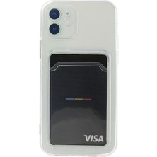 Eco Port Iphone 12 Kılıf Kart Şeffaf Silikon - Şeffaf