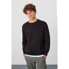 Air Jones Omar Siyah Şardonlu Erkek Sweatshirt - 88137